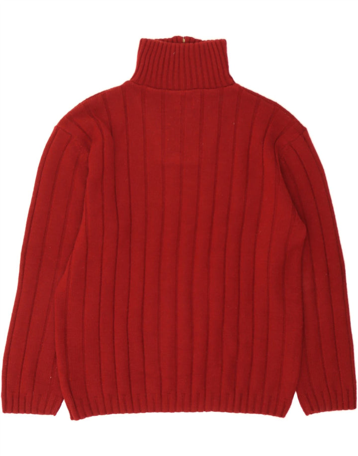 RIFLE Mens Zip Neck Jumper Sweater Medium Red Acrylic Vintage Rifle and Second-Hand Rifle from Messina Hembry 