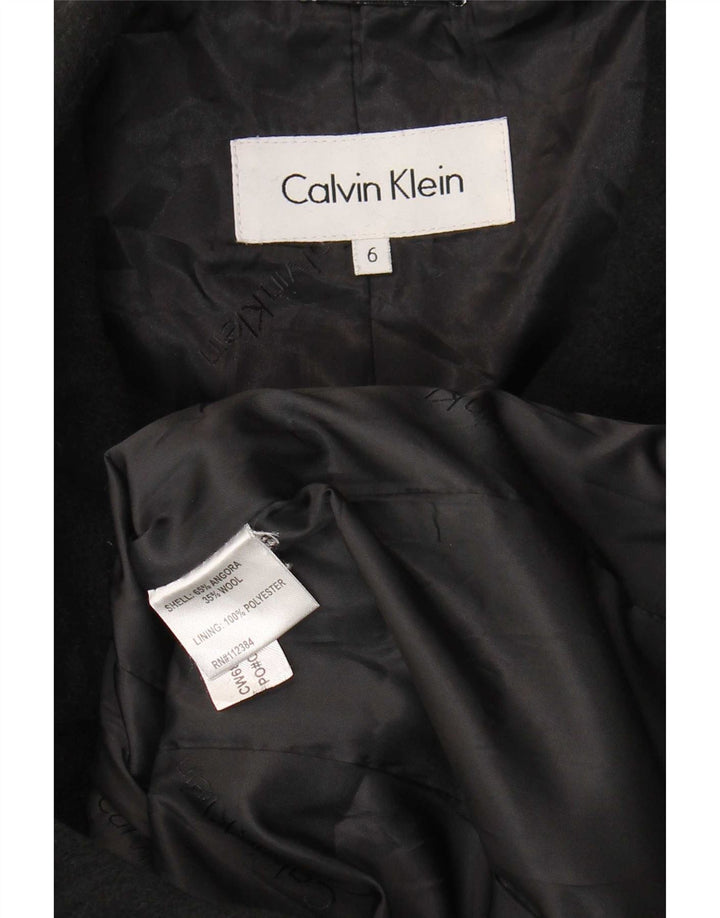 Женское пальто Calvin Klein US 6, средний цвет, черная ангора