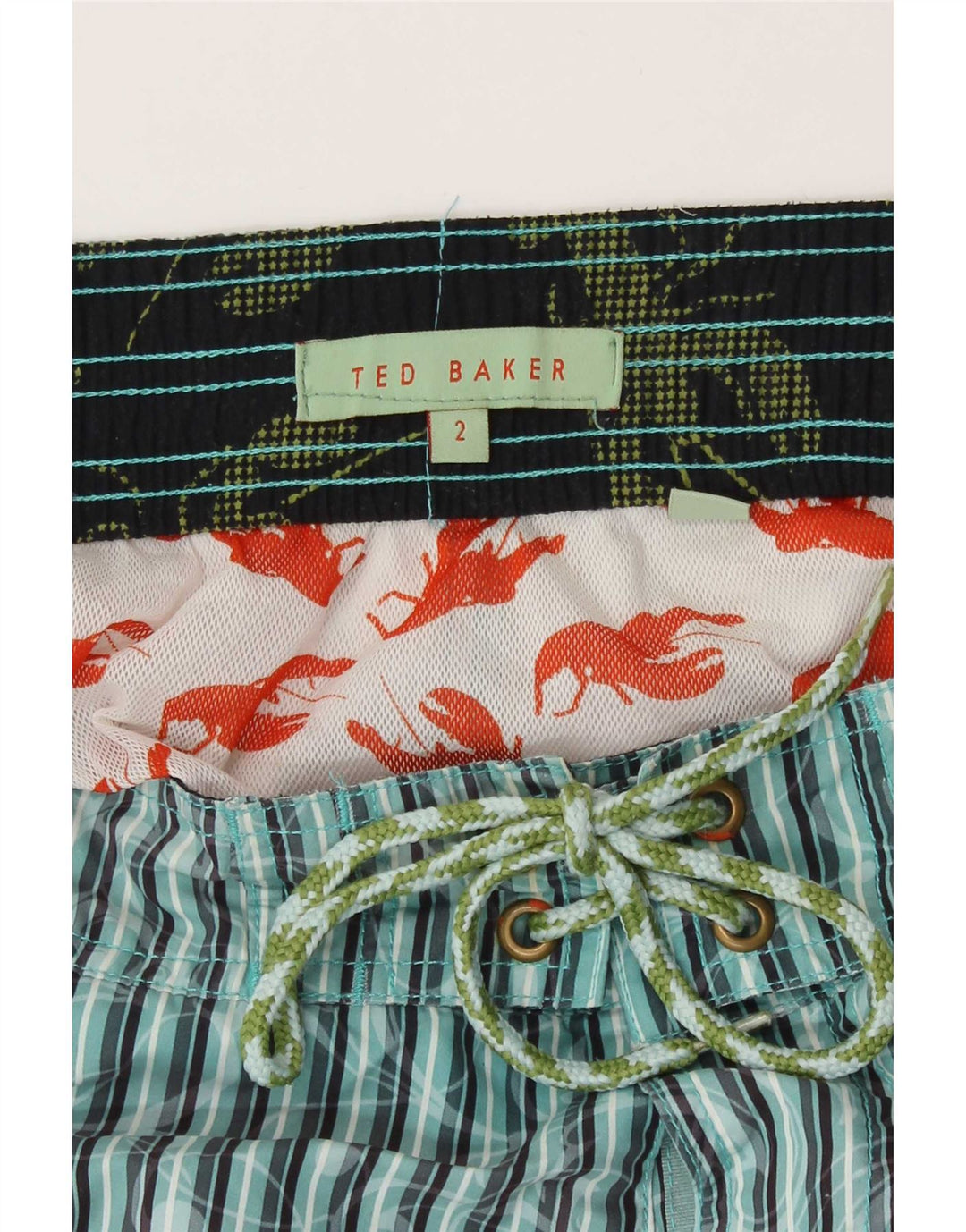 Мужские шорты для плавания Ted Baker, размер 2, маленькие синие полоски из полиэстера