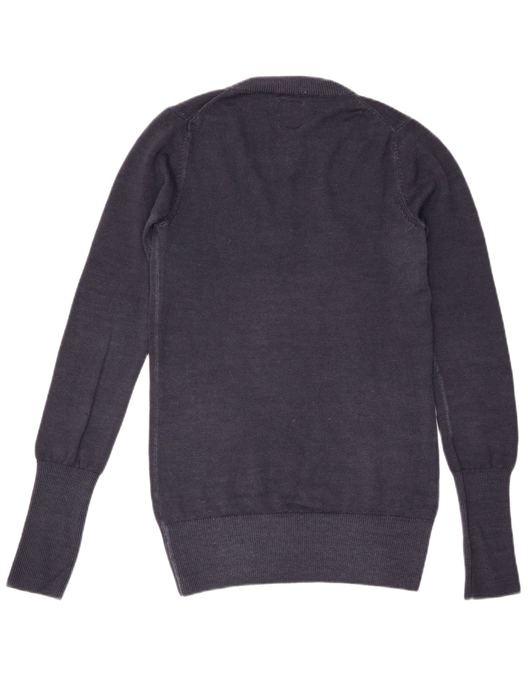 Женский джемпер с v-образным вырезом Sun68, Великобритания 16, большой темно-синий, шерсть