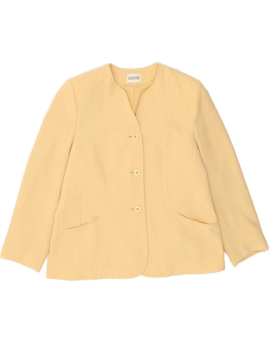 EASTEX Womens 3 Button Blazer Jacket UK 18 XL  Beige Polyester Vintage Eastex and Second-Hand Eastex from Messina Hembry 