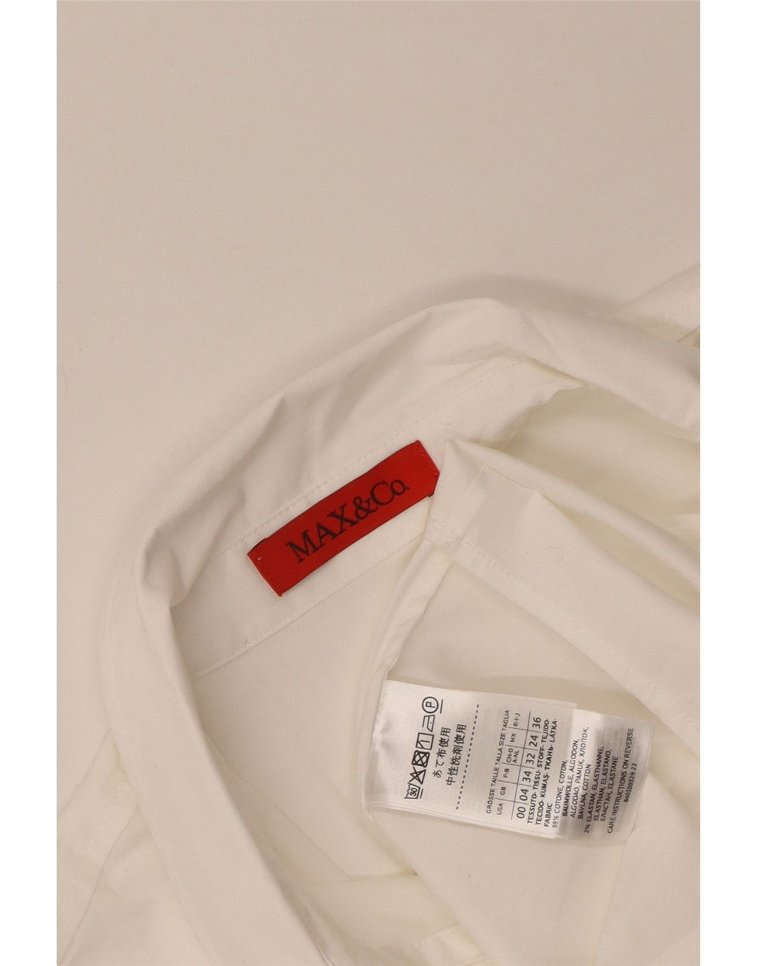 Женская рубашка Max & Co. UK 4 XS, белый хлопок