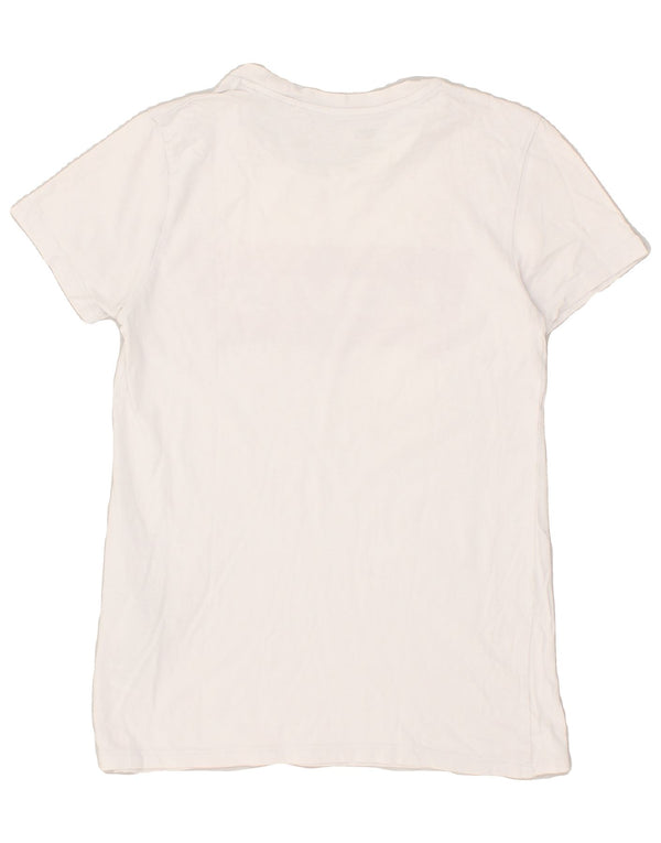 LEVI'S Womens Graphic T-Shirt Top UK 2 2XS White Cotton