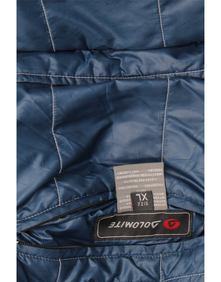 Женская укороченная стеганая куртка с графическим рисунком Dolomite, Великобритания, 18 XL, синяя с цветными блоками