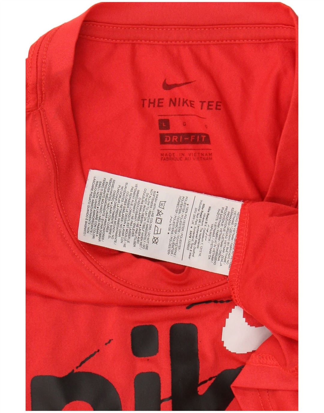 Мужская футболка NIKE Dri Fit с рисунком, большой красный полиэстер