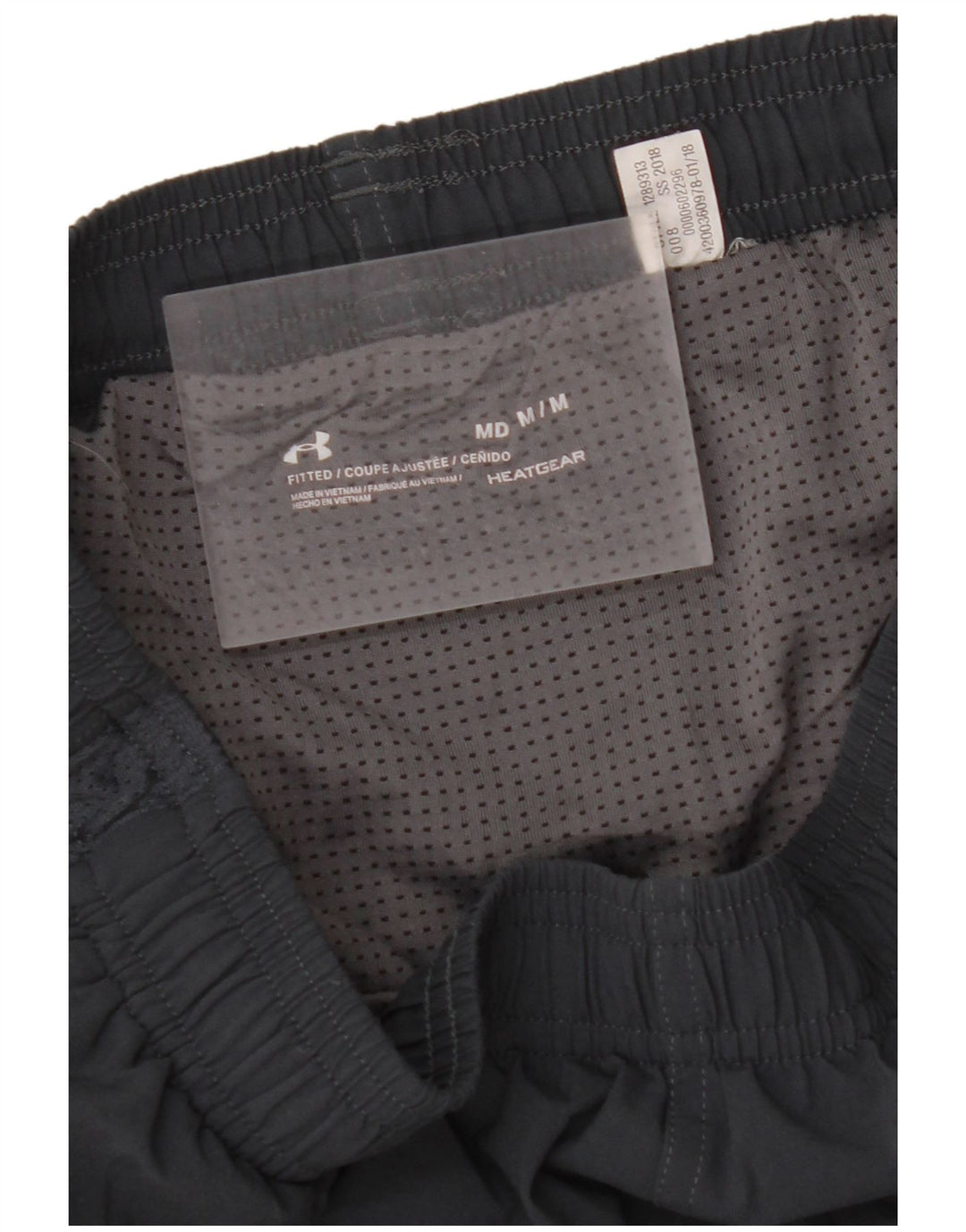 Мужские спортивные шорты UNDER ARMOR Heat Gear среднего серого цвета с цветными блоками