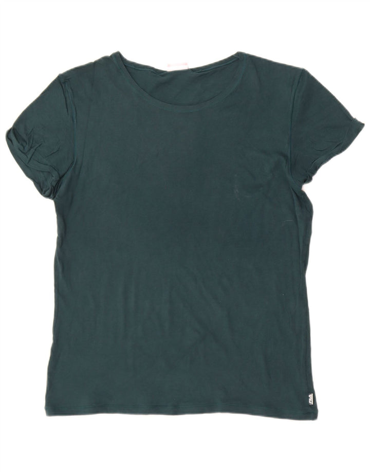 Мужская футболка Fila Top из хлопка среднего зеленого цвета