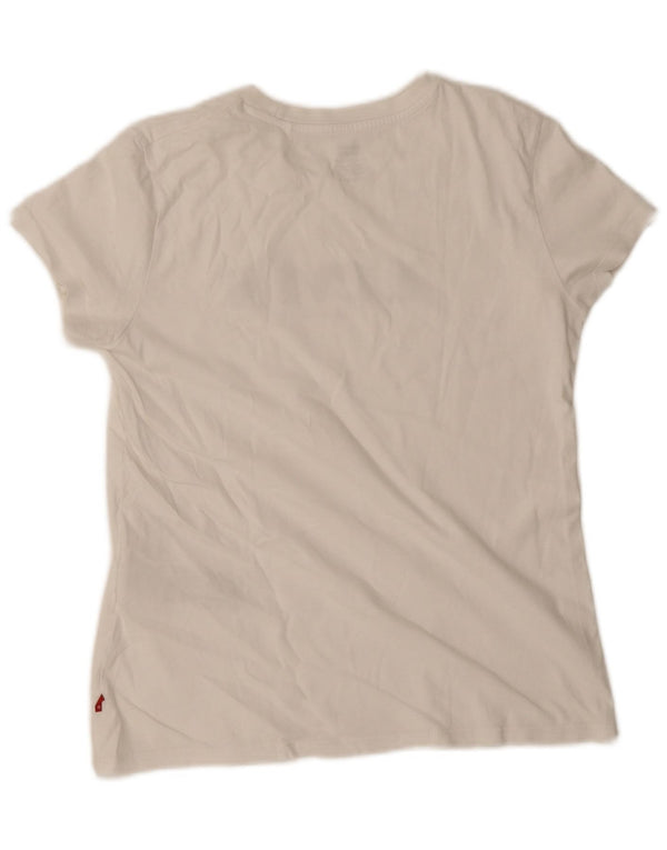 Женская футболка с рисунком Levi's Top UK 6 XS, белый хлопок