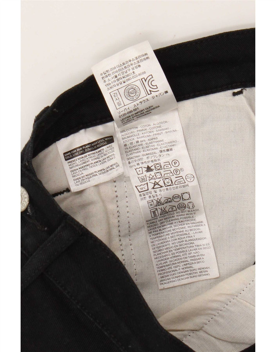 Мужские джинсовые шорты Levi's W30, средний черный, хлопок