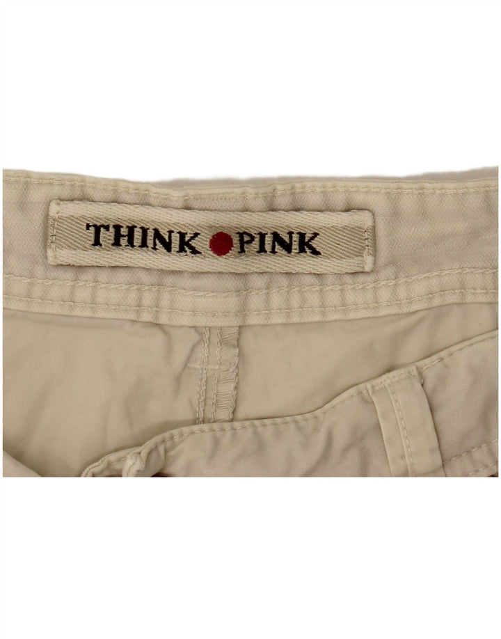 Мужские шорты чинос Think Pink W36, большие, бежевые