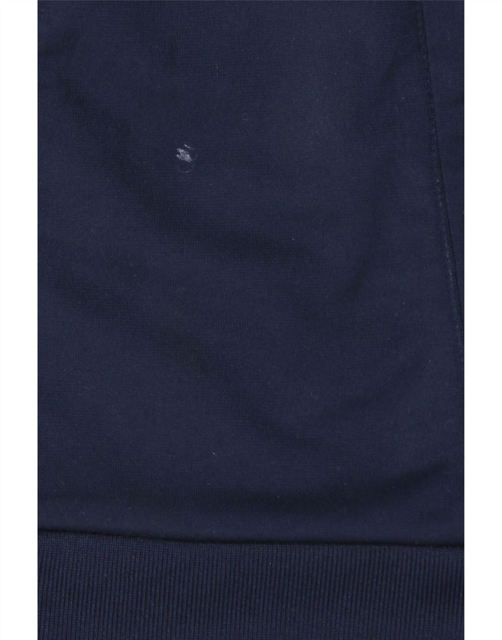 ADIDAS Boys Tracksuit Top Jacket 10-11 Years Medium Navy Blue Colourblock