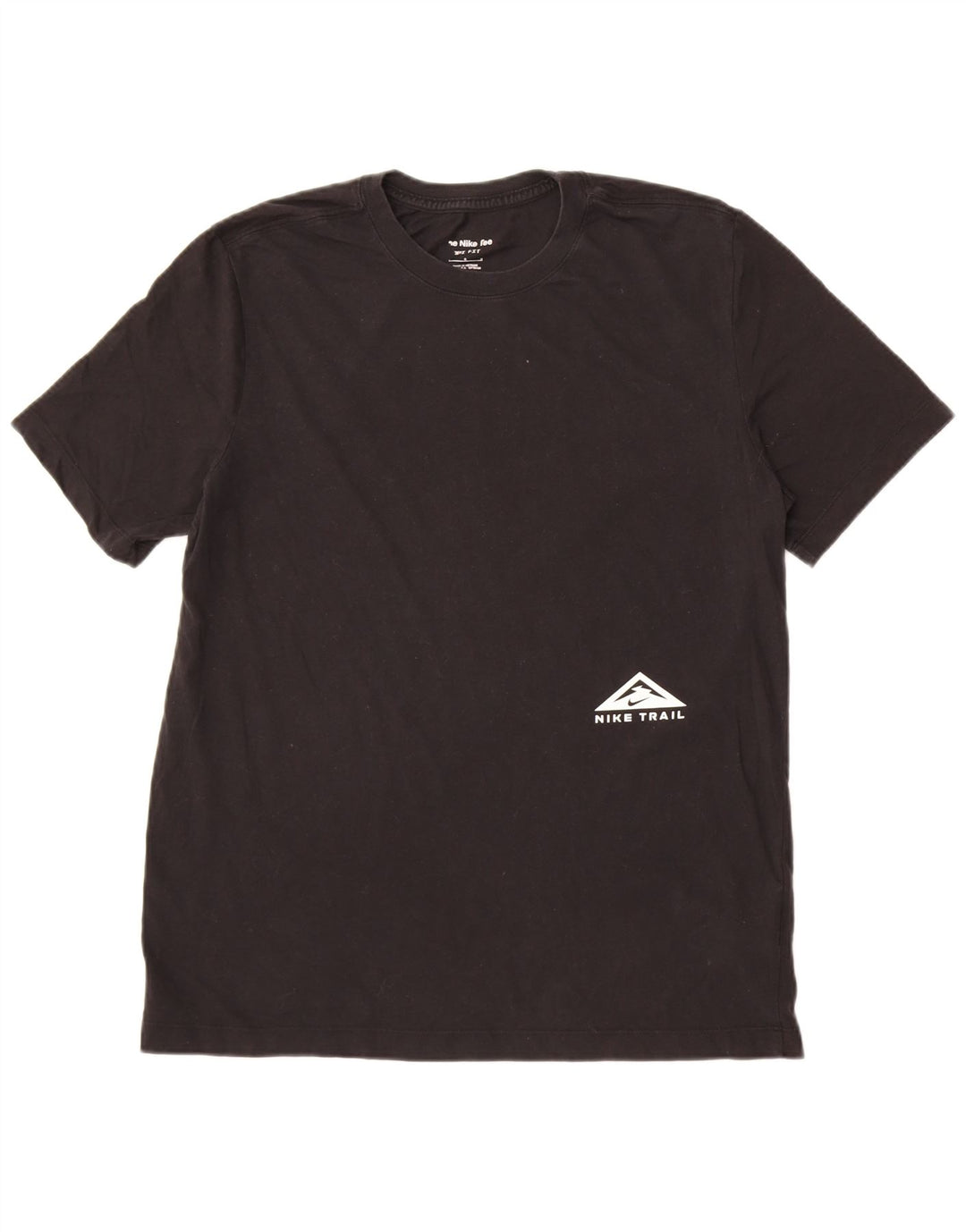 Мужская футболка с рисунком Nike Dri Fit, большой черный хлопковый топ