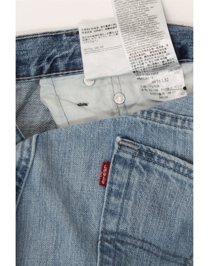 Мужские прямые джинсы Levi's W36 L32 синие, хлопок