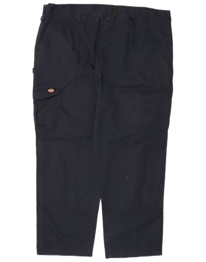 Мужские прямые брюки-карго Dickies W44 L28 темно-синие из полиэстера