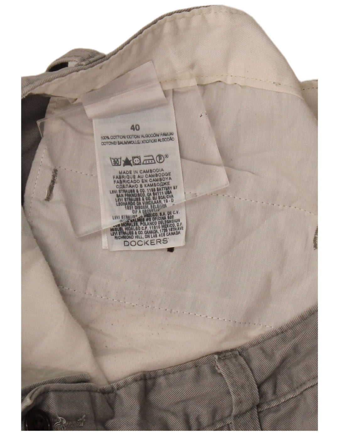 Мужские шорты карго DOCKERS W40 XL, серые, хлопок