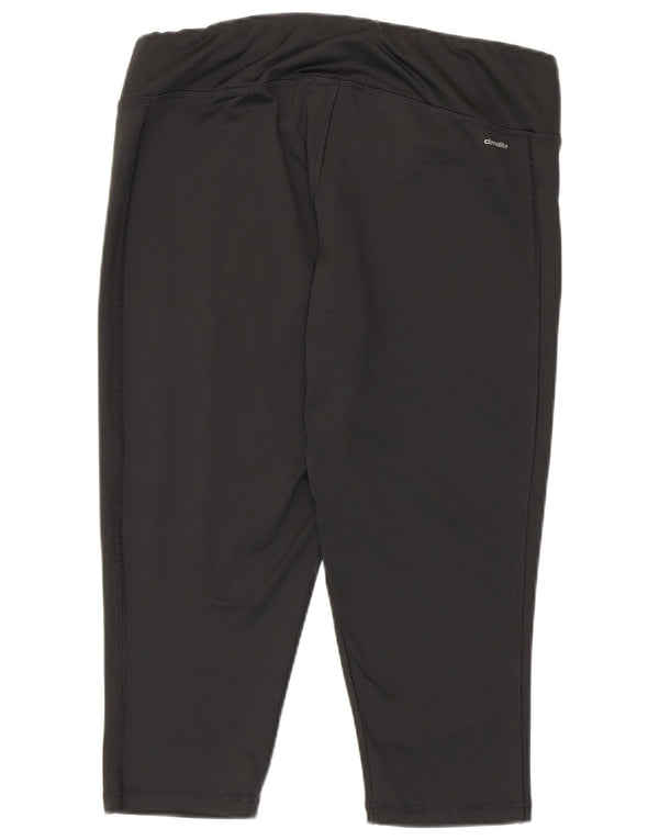 Женские леггинсы-капри Adidas Climalite UK 16/18, большой черный полиэстер