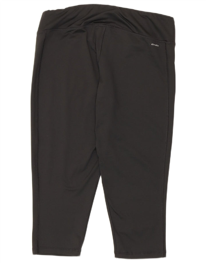 Женские леггинсы-капри Adidas Climalite UK 16/18, большой черный полиэстер