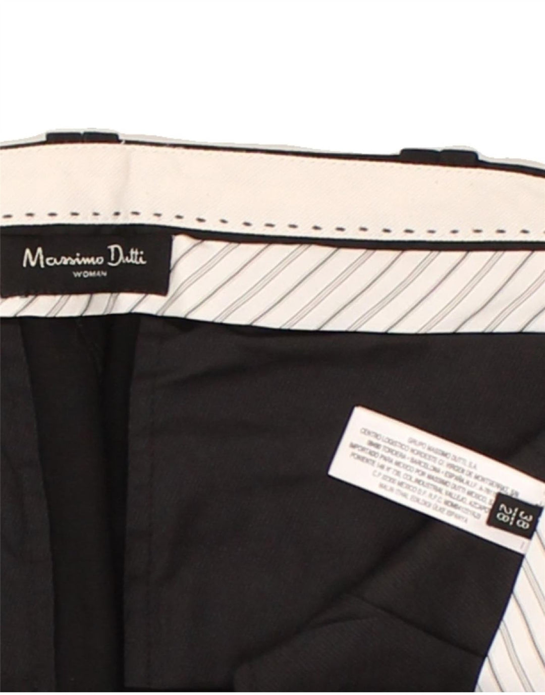 MASSIMO DUTTI Womens Slim Chino Trousers EU 38 Medium W28 L28 Black Cotton | Vintage Massimo Dutti | Thrift | Second-Hand Massimo Dutti | Used Clothing | Messina Hembry 