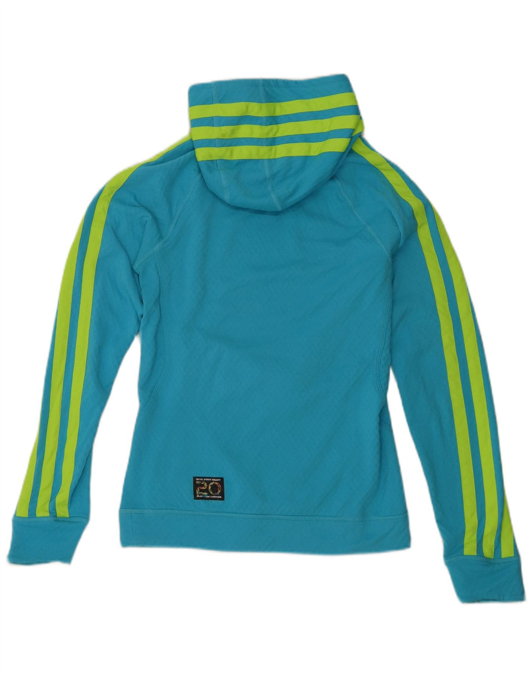 Женский джемпер с капюшоном Adidas UK 14, средний синий полиэстер