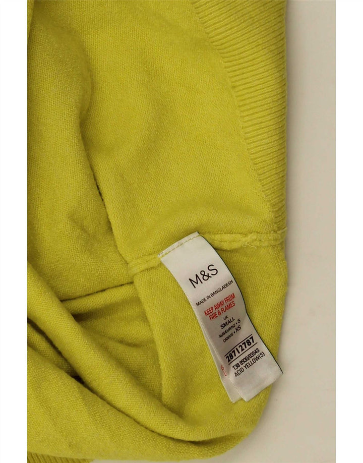 Женский джемпер с высоким воротником Marks & Spencer, Великобритания, 10, маленький, желтый