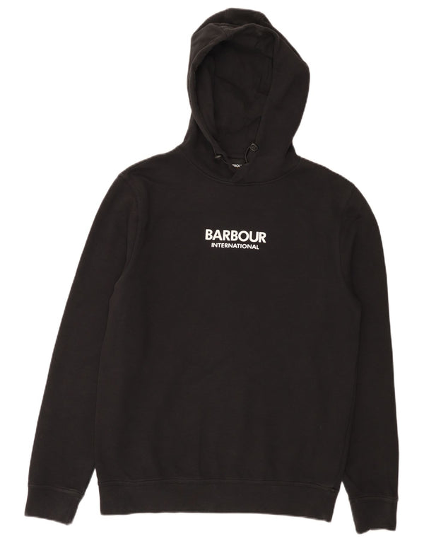 Мужской джемпер с капюшоном Barbour, маленький черный, хлопковый