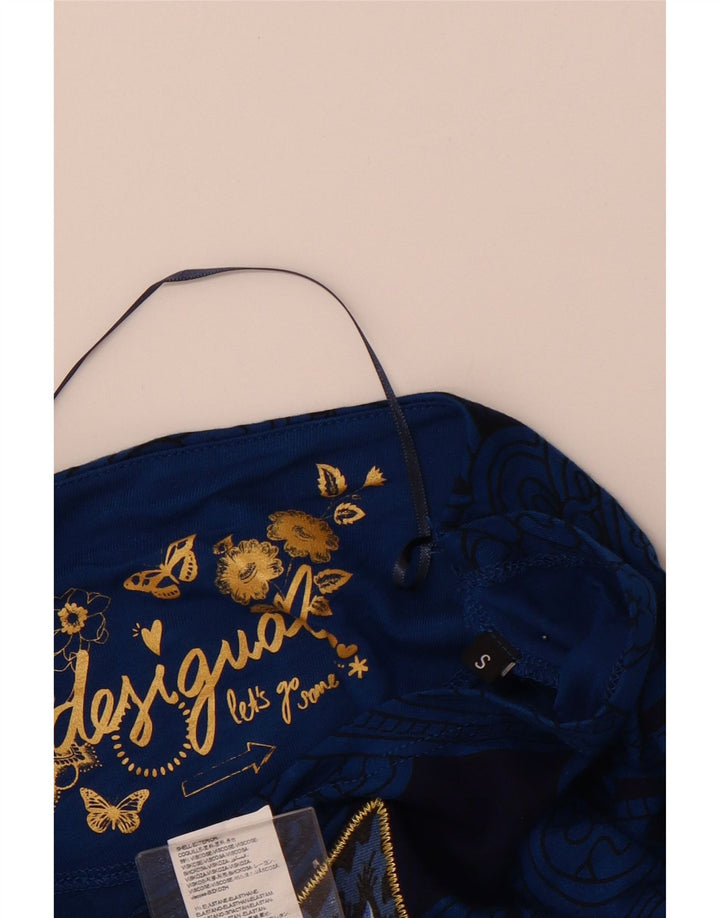 Женская блузка оверсайз с крыльями летучей мыши DESIGUAL UK 10, маленький синий с узором пейсли