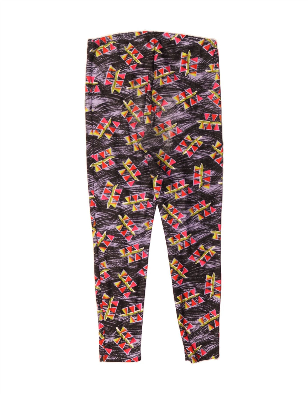SPORTFUL Womens Leggings Large W34 L28 Black Geometric Polyester Vintage Sportful and Second-Hand Sportful from Messina Hembry 