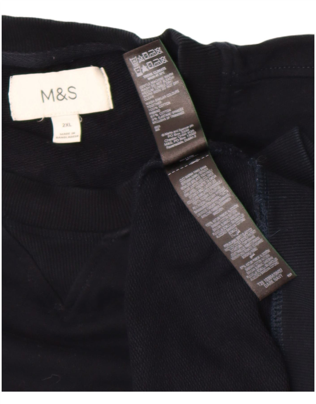Мужской свитер Marks & Spencer 2XL, темно-синий, хлопок