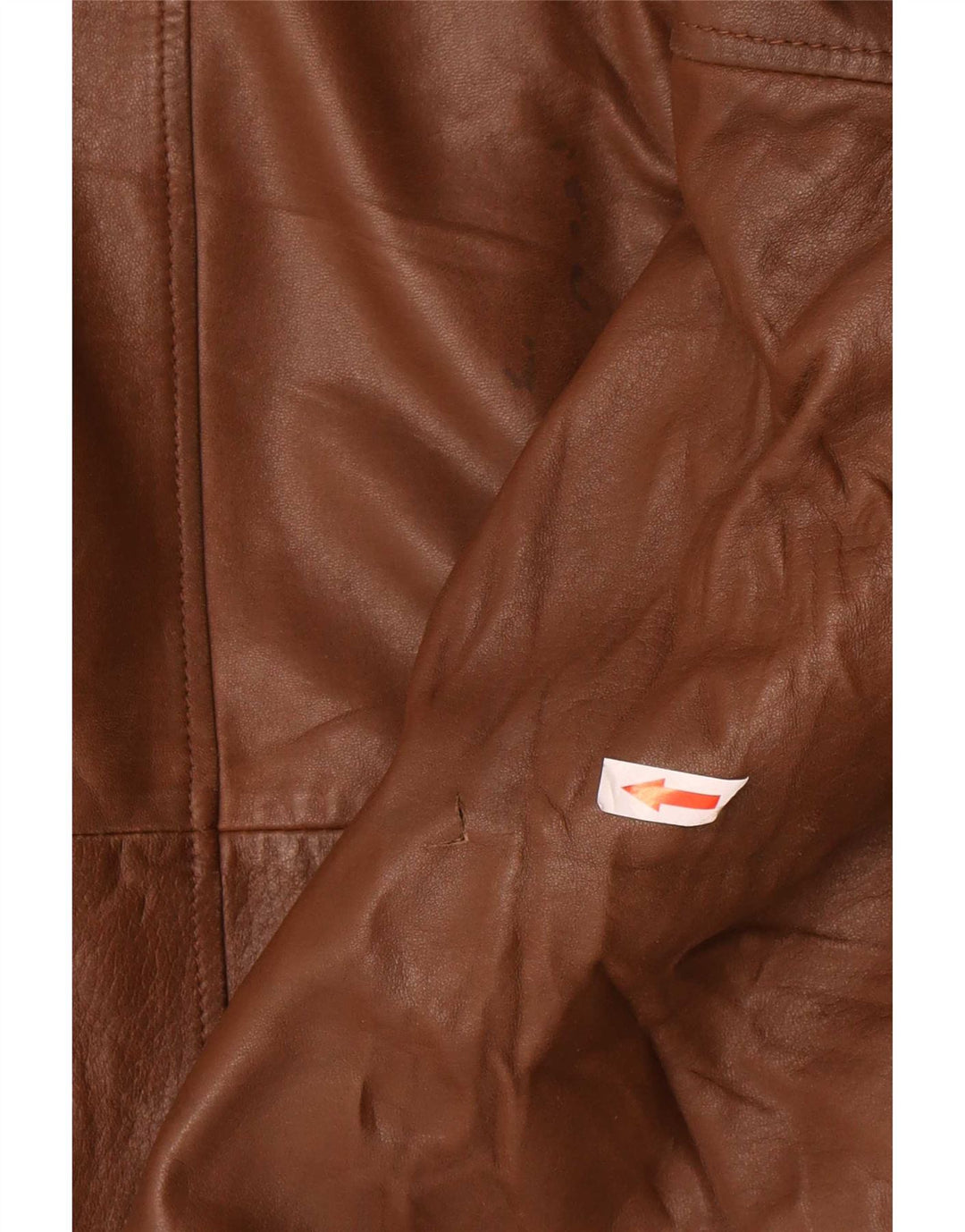 Винтажное женское кожаное пальто IT 50 XL Коричневое