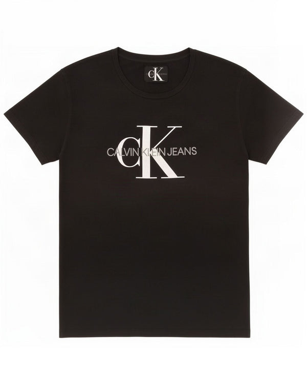 Женская футболка с рисунком Calvin Klein Jeans Top UK 14, средний черный хлопок