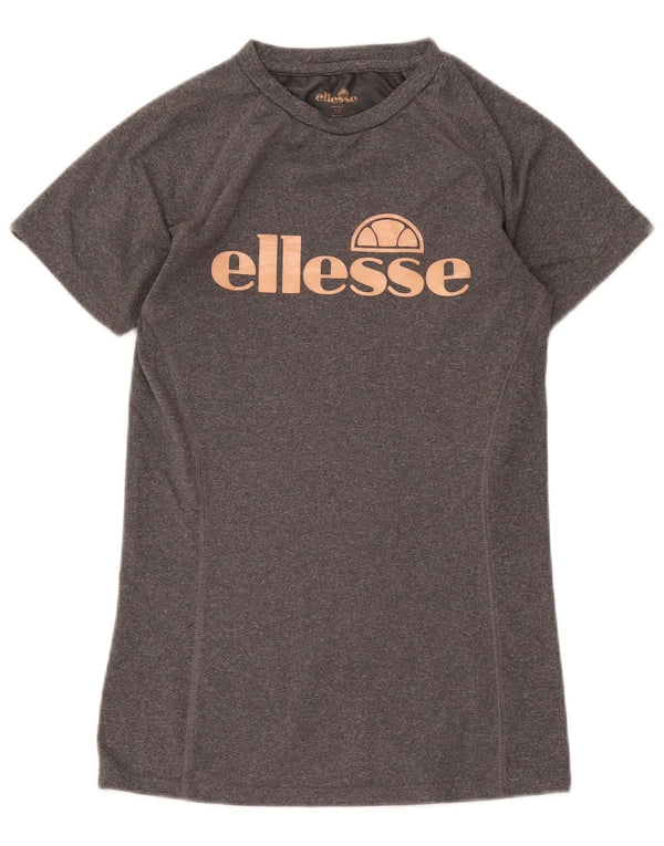 Женская футболка с рисунком Ellesse Top UK 10, маленький серый полиэстер