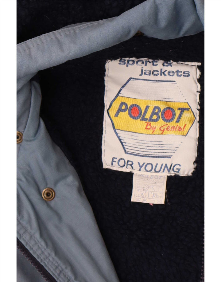 Мужская куртка Polbot из шерпы с капюшоном UK 42 XL, синяя, полиэстер
