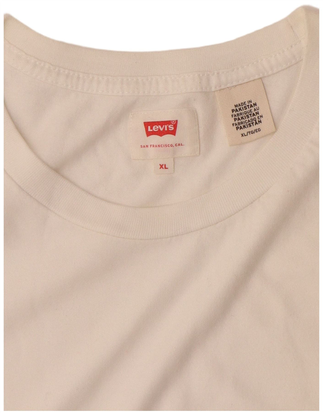 Мужская футболка LEVI'S Top XL, белый хлопок