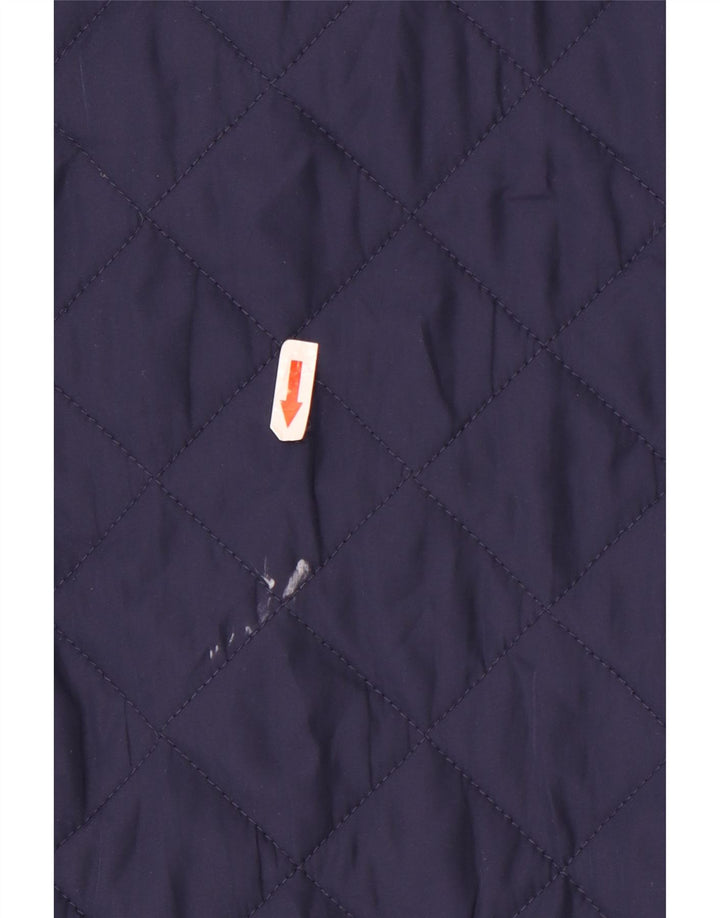 Женское стеганое пальто Monsoon UK 10, маленький синий полиэстер