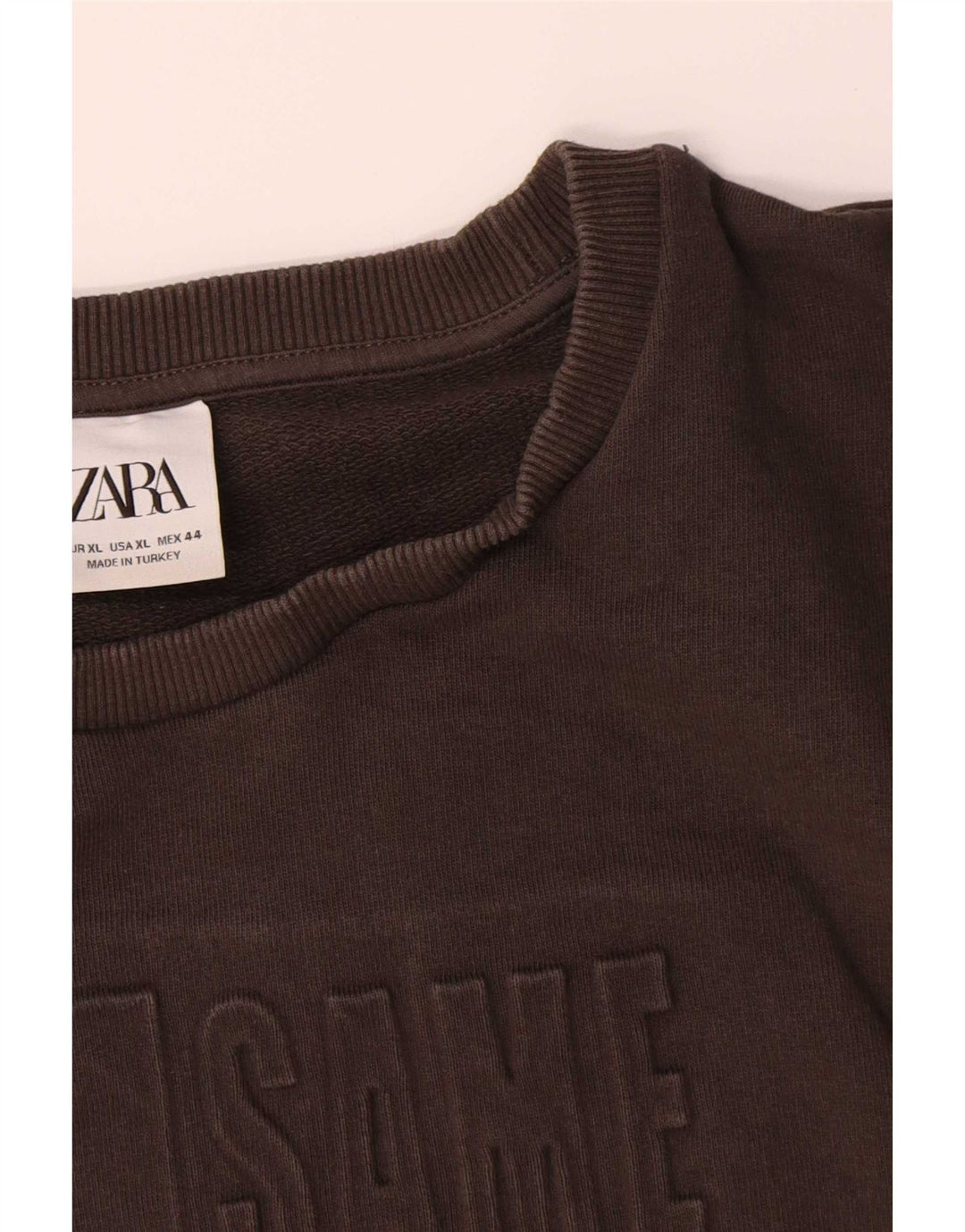 Мужской свитшот с рисунком Zara XL, коричневый хлопок