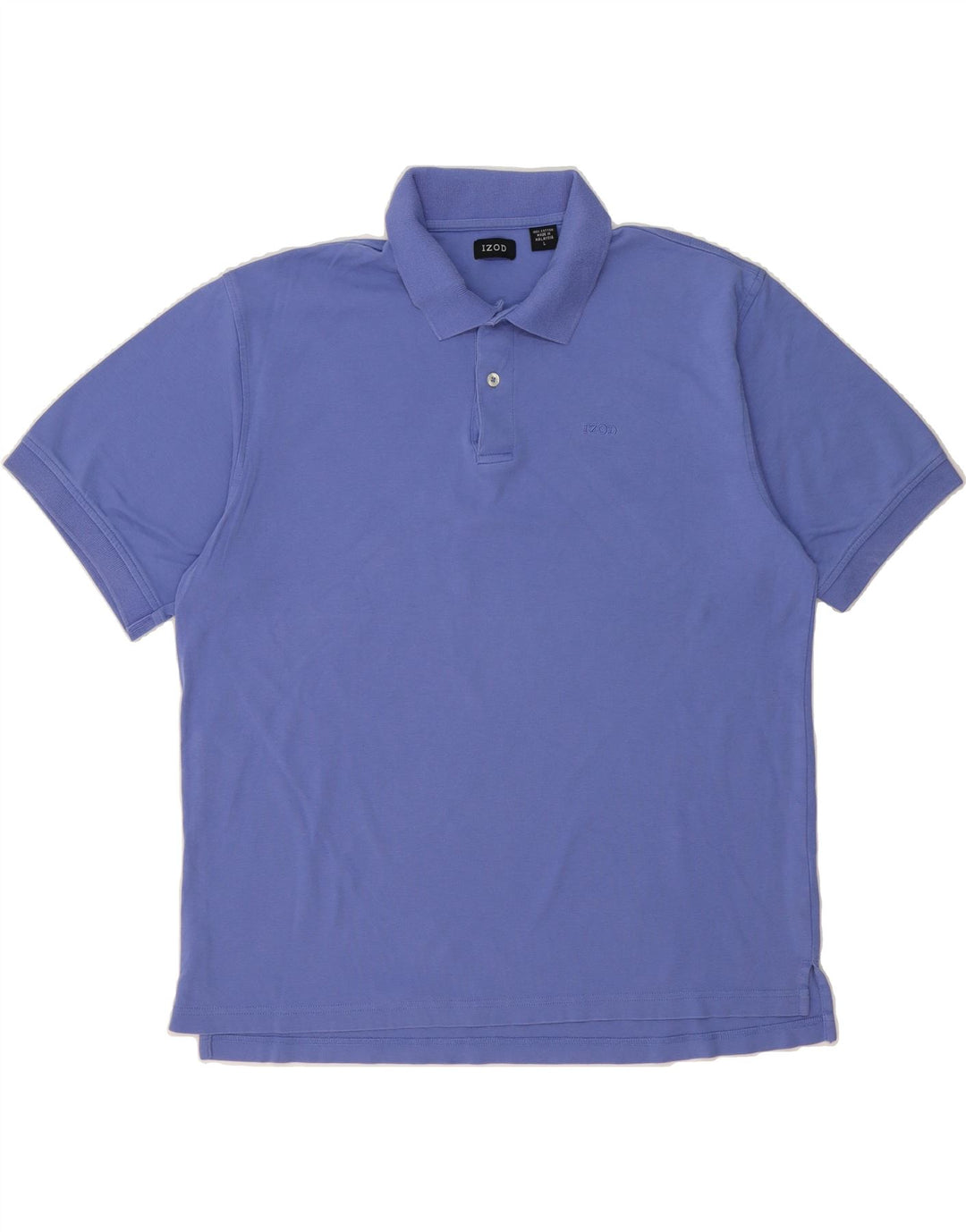 IZOD Mens Polo Shirt Large Blue Cotton Vintage Izod and Second-Hand Izod from Messina Hembry 