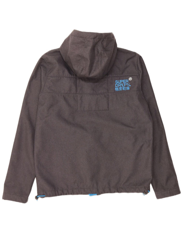 Мужская ветровка с капюшоном SUPERDRY UK 42 XL, серый полиэстер