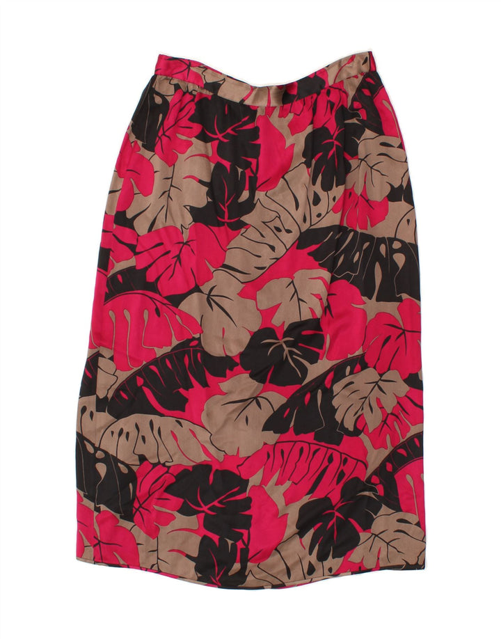 VINTAGE Womens Abstract Pattern Midi Skirt IT 46 Large W32  Pink Vintage Vintage and Second-Hand Vintage from Messina Hembry 