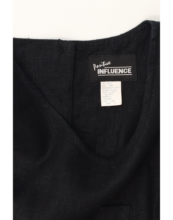 POSITIVE INFLUENCE Womens Sleeveless Sheath Dress UK 12 Medium  Navy Blue Vintage Positive Influence and Second-Hand Positive Influence from Messina Hembry 