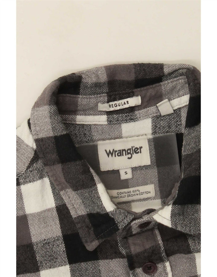 Мужская фланелевая рубашка стандартного кроя Wrangler, маленькая серая клетка, хлопок