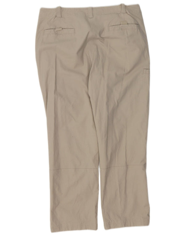 Женские прямые брюки карго L.L.BEAN для миниатюрных размеров США 14 XL W34 L28 Бежевые