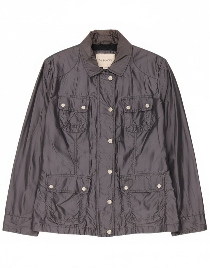 Женская оверсайз-куртка Geox UK 10, маленькая, темно-синяя, полиамид