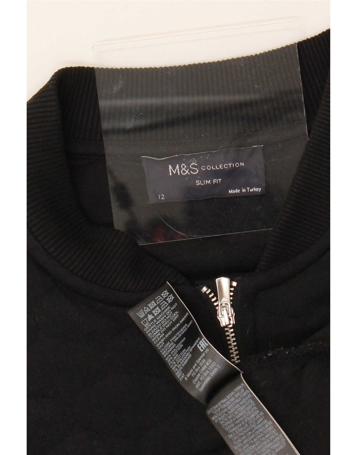 Женский спортивный костюм приталенного кроя Marks & Spencer UK 12, средний черный
