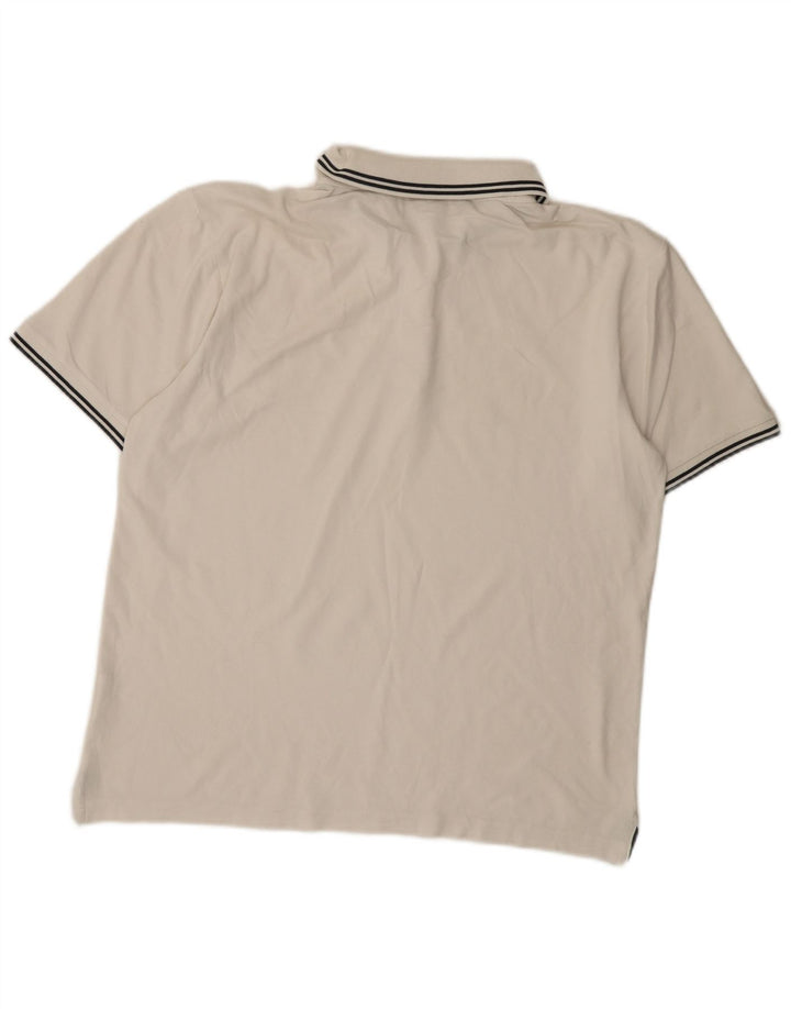 Мужская рубашка-поло Champion белого цвета, хлопок среднего размера