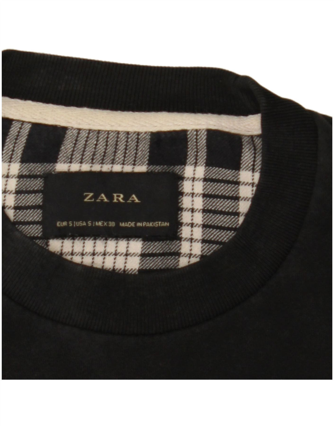 Мужской свитшот Zara, маленький черный в клетку