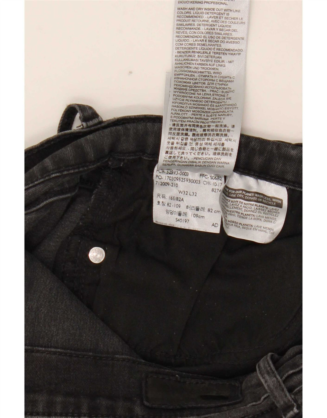 Женские джинсы скинни Levi's W32 L32, черный хлопок