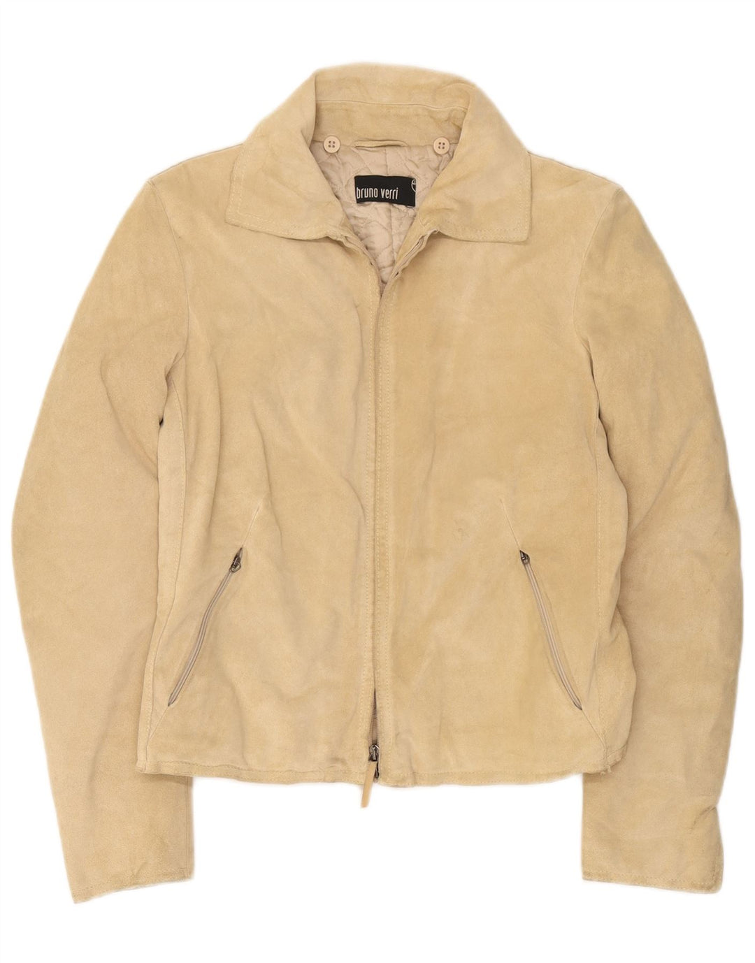 Куртка женская замшевая Bruno Verri IT 42 Medium Beige Leather