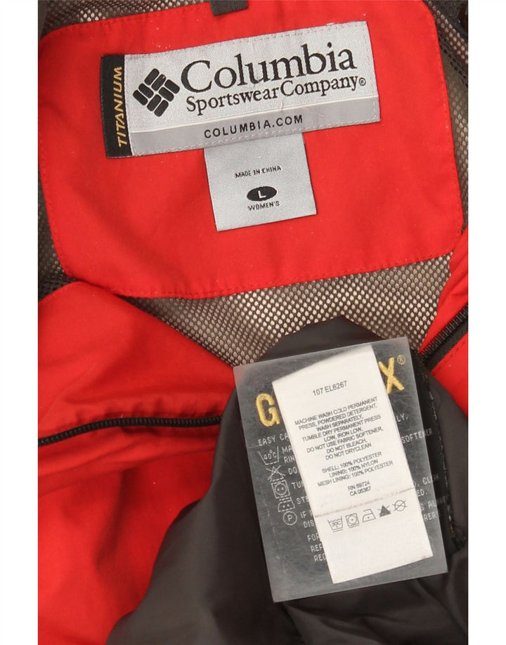 Женская дождевик с капюшоном Columbia UK 16, большой красный полиэстер