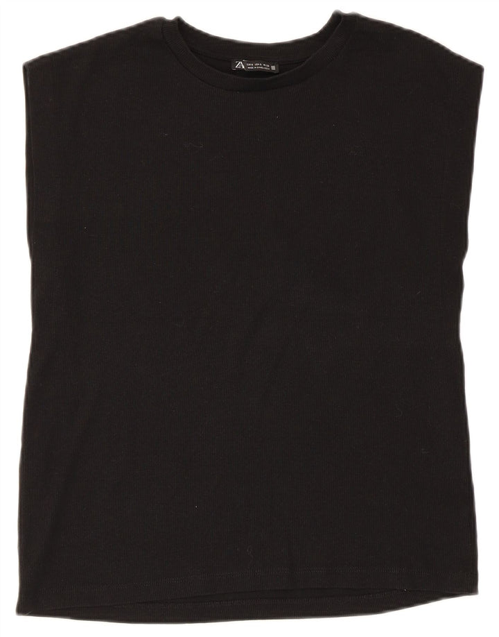 Женский жилет Zara UK 10, маленький, черный, хлопок