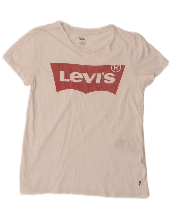 Женская футболка с рисунком LEVI'S Top UK 6 XS, белый хлопок